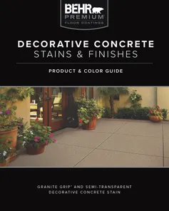 Behr Premium Floor Coatings Decorative Concrete Stains & Finishes Color Card