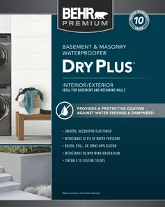 BEHR Premium Dry Plus Basement & Masonry Waterproofer Color Card